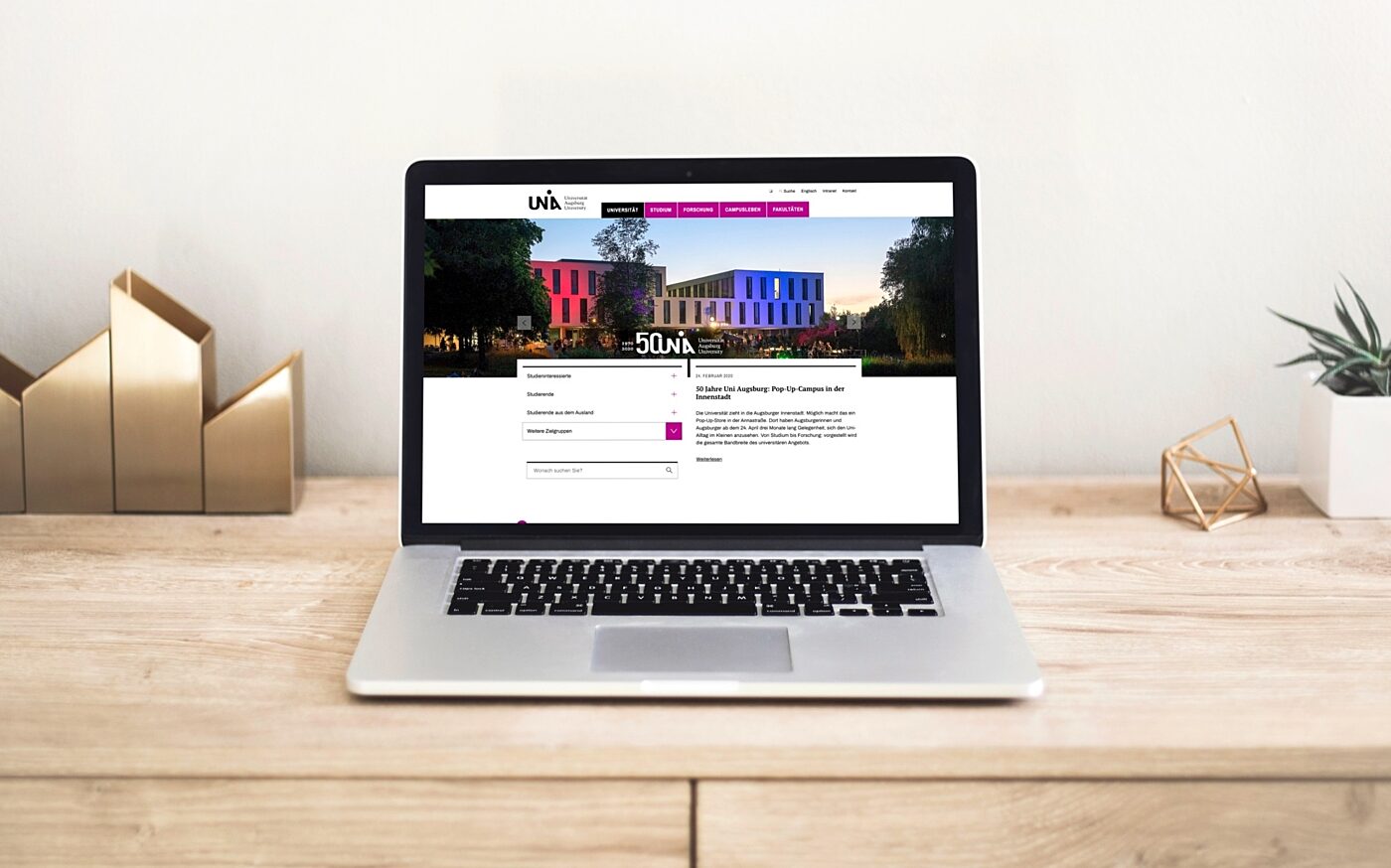 Transforming the University of Augsburg's Online Presence through Innovative Design