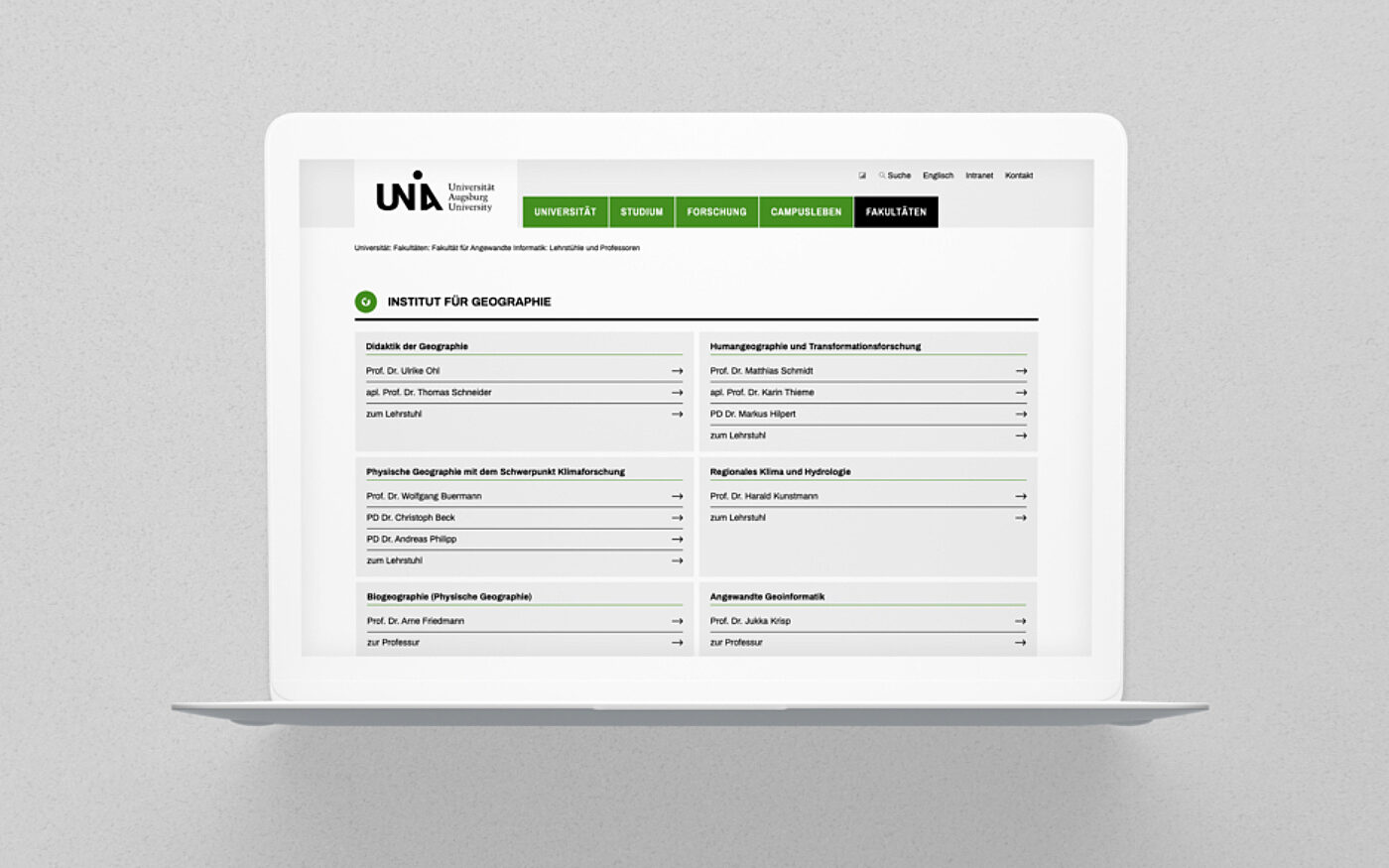 Universitaet augsburg website 09 fakultaeten termine